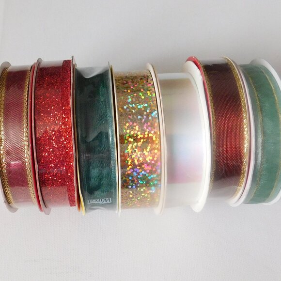 Christmas Gift Wrapping Lot Ribbons Cello Bags Gift Bags - Picture 9 of 10